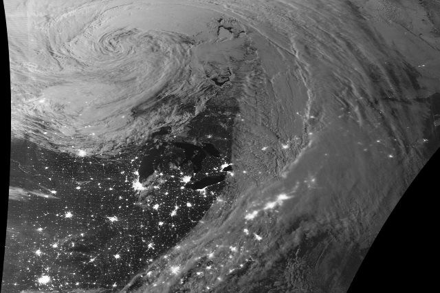Day/Night Band image by the Suomi NPP VIIRS instrument from UW-Madison CIMSS